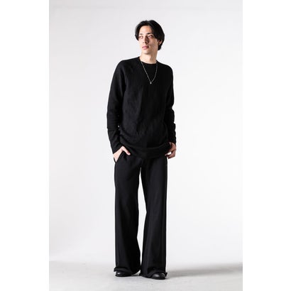 raglan long sleeve medium fit t-shirt （BLACK）｜詳細画像