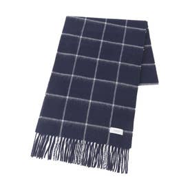ウォッシャブルカシミヤ マフラー ブリティッシュチェックバリエーション （ネイビー）