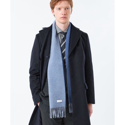 マッキントッシュ フィロソフィー MACKINTOSH PHILOSOPHY ダブルリバーヘリンボーン ウォッシャブルリバーシブルマフラー （チャコールグレー）｜詳細画像