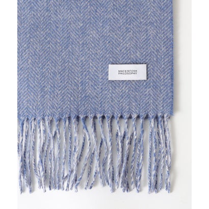 マッキントッシュ フィロソフィー MACKINTOSH PHILOSOPHY ダブルリバーヘリンボーン ウォッシャブルリバーシブルマフラー （チャコールグレー）｜詳細画像