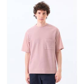 ニットコンビTシャツ ケーブルニット×ブロード （ピンク）
