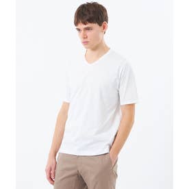 VネックTシャツ 36Gノードシールドハニカム （ホワイト）