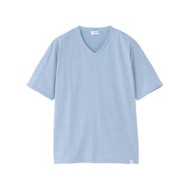 VネックTシャツ 36Gノードシールドハニカム （ブルー）