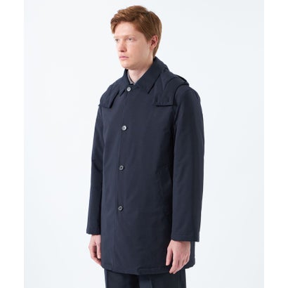 【予約販売】バックコーティングツイル WELLINGHTON（ウェリントン）middle button through パデッド （ネイビー）｜詳細画像