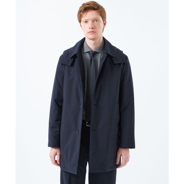 【予約販売】バックコーティングツイル WELLINGHTON（ウェリントン）middle button through パデッド （ネイビー）