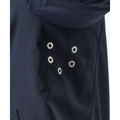 【予約販売】バックコーティングツイル WELLINGHTON（ウェリントン）middle button through パデッド （ブラック）｜詳細画像