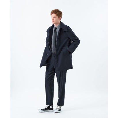 【予約販売】バックコーティングツイル WELLINGHTON（ウェリントン）middle button through パデッド （ブラック）｜詳細画像
