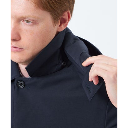 【予約販売】バックコーティングツイル WELLINGHTON（ウェリントン）middle button through パデッド （ブラック）｜詳細画像