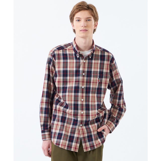 【WEB&一部店舗限定】BUCKINGHAM BEAR 半袖ボタンダウンシャツ （ベージュ）