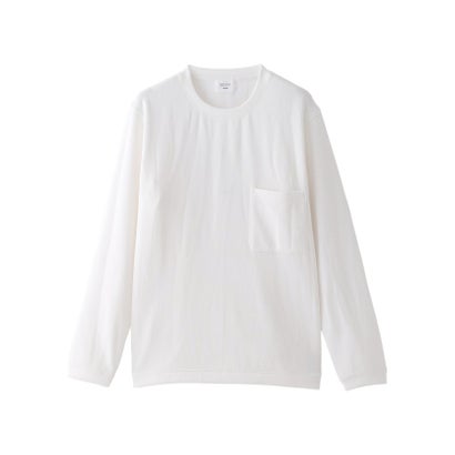 マッキントッシュ フィロソフィー MACKINTOSH PHILOSOPHY ブリテック クルーネックロンT 針抜きジャージー （ホワイト）｜詳細画像