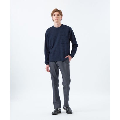 マッキントッシュ フィロソフィー MACKINTOSH PHILOSOPHY メランジワッフル クルーネックポケT （ネイビー）｜詳細画像