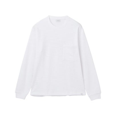 マッキントッシュ フィロソフィー MACKINTOSH PHILOSOPHY メランジワッフル クルーネックポケT （ホワイト）｜詳細画像