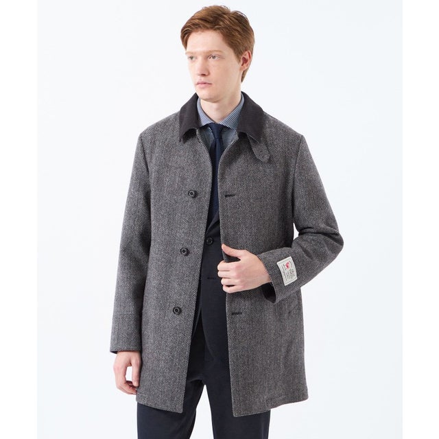 HEAT TWEED WELLINGTON（ウェリントン）middle button through （チャコールグレー2）