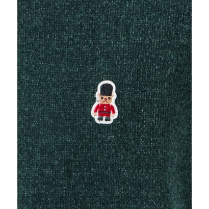 BUCKINGHAM BEAR モールニット クルーネックプルオーバー （ライトグレー）｜詳細画像
