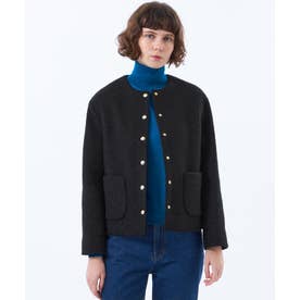【WEB&一部店舗限定】ウールパイルショートコート （ブラック）