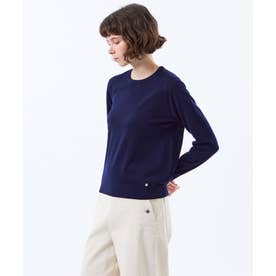 【WEB&一部店舗限定】CASHWOOL ハイゲージクルーネックニット （ネイビー）