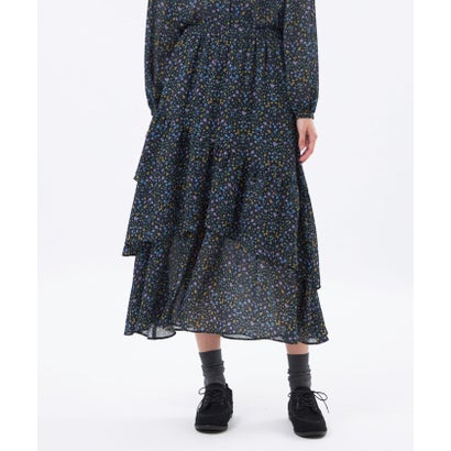 マッキントッシュ フィロソフィー MACKINTOSH PHILOSOPHY 【LEE11月号/蛯原友里さん着用】SnowBlueGarden レイヤードフリルスカート （ネイビー）｜詳細画像
