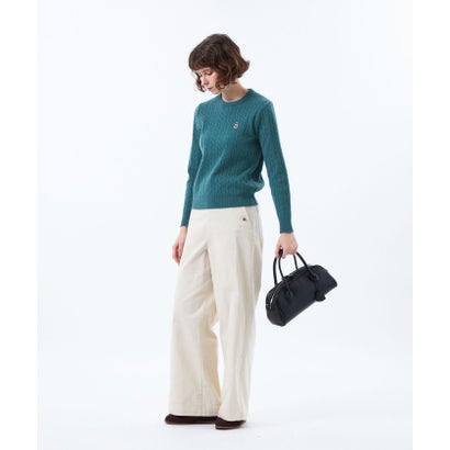 マッキントッシュ フィロソフィー MACKINTOSH PHILOSOPHY 【WEB&一部店舗限定】バッキンガムベア ケーブルニット （ホワイト）｜詳細画像