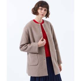 【WEB&一部店舗限定】ウールパイルミドルコート （ベージュ）