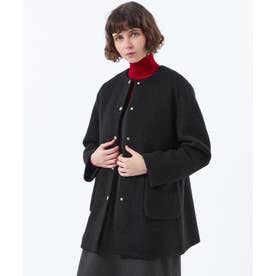 【WEB&一部店舗限定】ウールパイルミドルコート （ブラック）