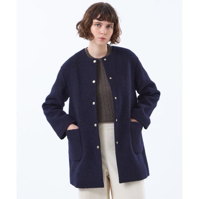 マッキントッシュ フィロソフィー MACKINTOSH PHILOSOPHY 【WEB&一部店舗限定】ウールパイルミドルコート （ネイビー）｜詳細画像