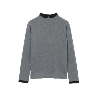マッキントッシュ フィロソフィー MACKINTOSH PHILOSOPHY 【Cleric Collar Knit(クレリックカラーニット)】グリッターニット （グレー）｜詳細画像