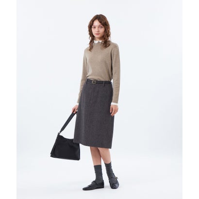 マッキントッシュ フィロソフィー MACKINTOSH PHILOSOPHY 【Cleric Collar Knit(クレリックカラーニット)】グリッターニット （グレー）｜詳細画像