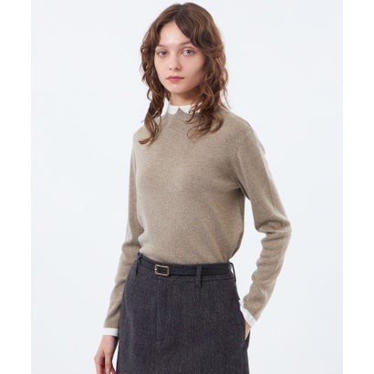 マッキントッシュ フィロソフィー MACKINTOSH PHILOSOPHY 【Cleric Collar Knit(クレリックカラーニット)】グリッターニット （ベージュ）｜詳細画像