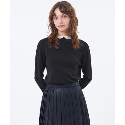 マッキントッシュ フィロソフィー MACKINTOSH PHILOSOPHY 【Cleric Collar Knit(クレリックカラーニット)】グリッターニット （ブラック）｜詳細画像
