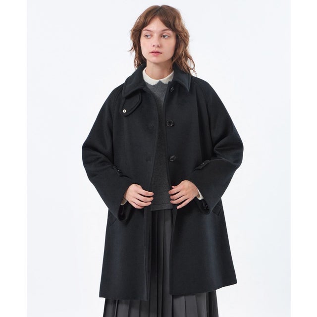 【WEB&一部店舗限定】【WELBURY(ウェルベリー)】カシミヤダブルクロス製 （ブラック）