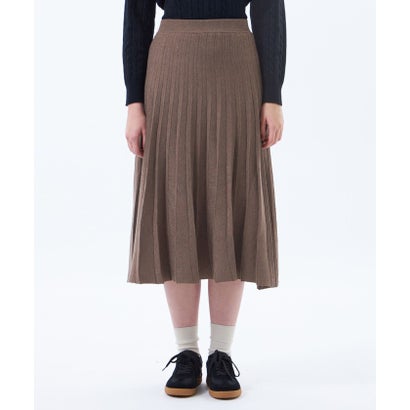 マッキントッシュ フィロソフィー MACKINTOSH PHILOSOPHY 【WEB&一部店舗限定】プリーツラインニットスカート （キャメル）｜詳細画像