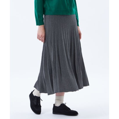 マッキントッシュ フィロソフィー MACKINTOSH PHILOSOPHY 【WEB&一部店舗限定】プリーツラインニットスカート （チャコールグレー）｜詳細画像