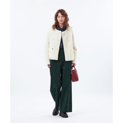マッキントッシュ フィロソフィー MACKINTOSH PHILOSOPHY 【LEE11月号/蛯原友里さん着用】【HESSLE DOUBLE(ヘスルダブル)】ブークレーニットジャケット （チャコールグレー）｜詳細画像