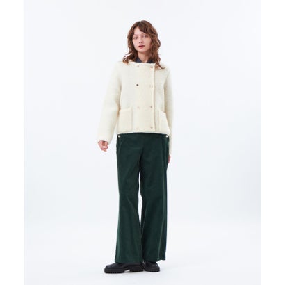 マッキントッシュ フィロソフィー MACKINTOSH PHILOSOPHY 【LEE11月号/蛯原友里さん着用】【HESSLE DOUBLE(ヘスルダブル)】ブークレーニットジャケット （チャコールグレー）｜詳細画像