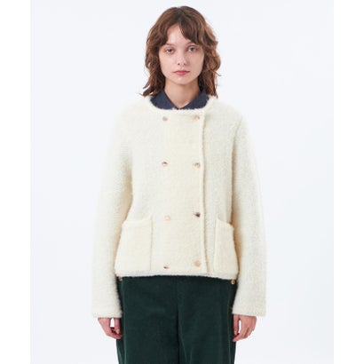 マッキントッシュ フィロソフィー MACKINTOSH PHILOSOPHY 【LEE11月号/蛯原友里さん着用】【HESSLE DOUBLE(ヘスルダブル)】ブークレーニットジャケット （チャコールグレー）｜詳細画像