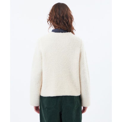 マッキントッシュ フィロソフィー MACKINTOSH PHILOSOPHY 【LEE11月号/蛯原友里さん着用】【HESSLE DOUBLE(ヘスルダブル)】ブークレーニットジャケット （チャコールグレー）｜詳細画像
