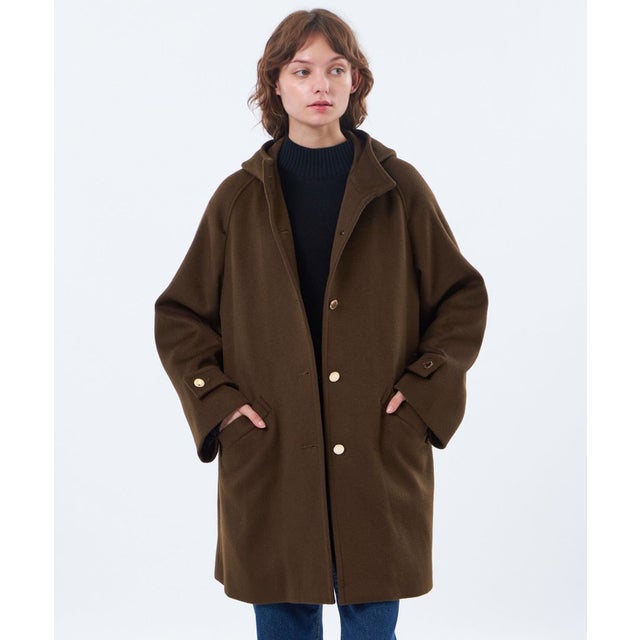 【LEE11月号/蛯原友里さん着用】【WELBURY HOOD(ウェルベリーフード)】ウールメルトン （ブラウン）