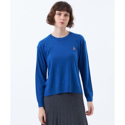 マッキントッシュ フィロソフィー MACKINTOSH PHILOSOPHY 【WEB&一部店舗限定】バッキンガムベア ワッペンクルーネックニット （ブルー）｜詳細画像