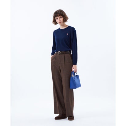 マッキントッシュ フィロソフィー MACKINTOSH PHILOSOPHY 【WEB&一部店舗限定】バッキンガムベア ワッペンクルーネックニット （ネイビー）｜詳細画像