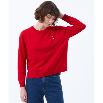 マッキントッシュ フィロソフィー MACKINTOSH PHILOSOPHY 【WEB&一部店舗限定】バッキンガムベア ワッペンクルーネックニット （レッド）｜詳細画像