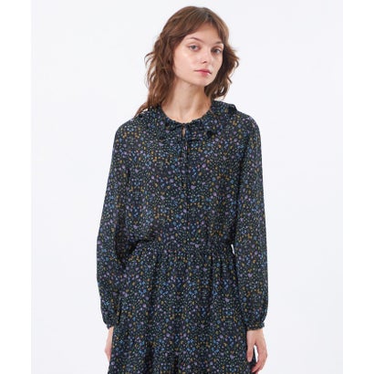 マッキントッシュ フィロソフィー MACKINTOSH PHILOSOPHY SnowBlueGarden ラッフルブラウス （ネイビー）｜詳細画像