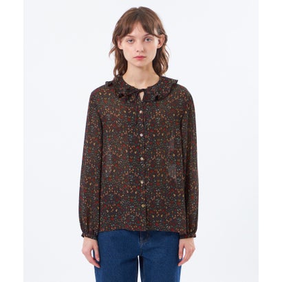 マッキントッシュ フィロソフィー MACKINTOSH PHILOSOPHY SnowBlueGarden ラッフルブラウス （ネイビー）｜詳細画像