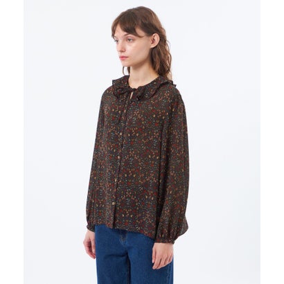 マッキントッシュ フィロソフィー MACKINTOSH PHILOSOPHY SnowBlueGarden ラッフルブラウス （ネイビー）｜詳細画像
