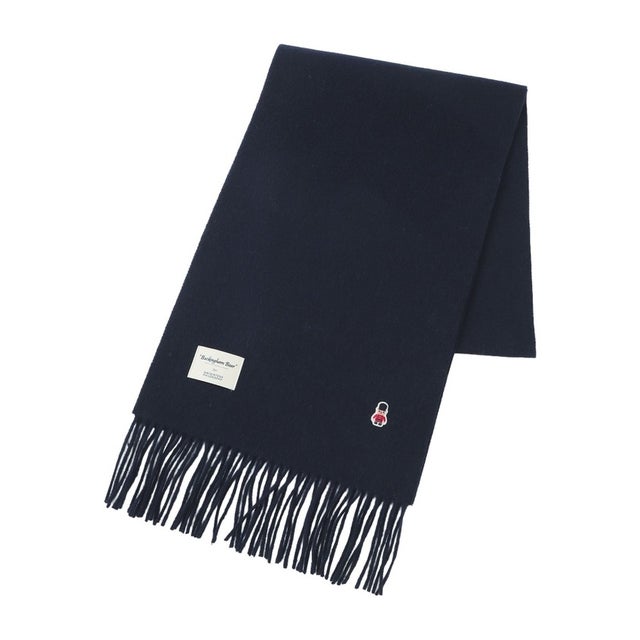 【WEB&一部店舗限定】バッキンガムベア ウールマフラー （ネイビー）