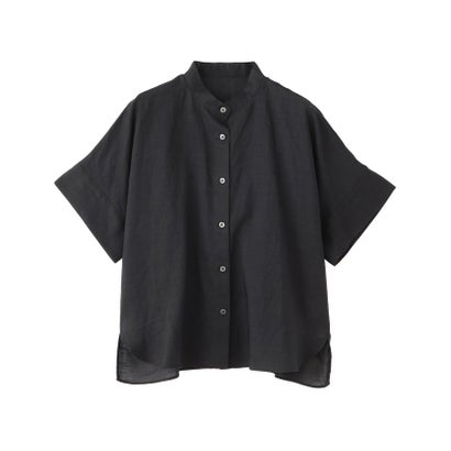 【WEB&一部店舗限定】ラミーバンドカラーシャツ （ブラック）｜詳細画像