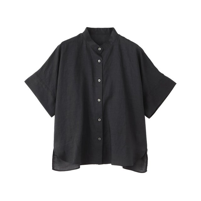 【WEB&一部店舗限定】ラミーバンドカラーシャツ （ブラック）