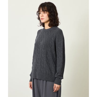 GREY LABEL ウールカシミヤケーブルニット （ブルー）｜詳細画像