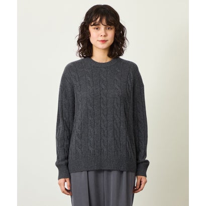 GREY LABEL ウールカシミヤケーブルニット （イエロー）｜詳細画像
