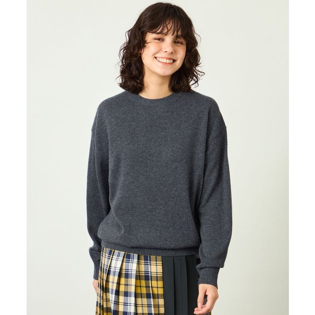 GREY LABEL エッセンシャル ウールカシミヤニット （チャコールグレー）