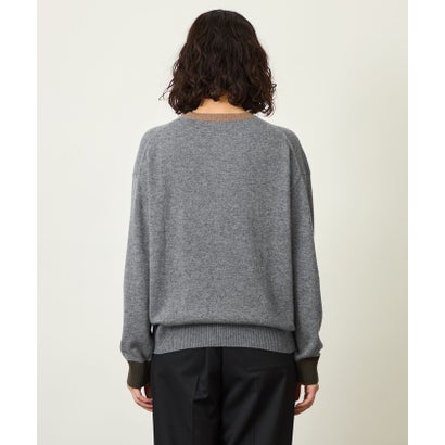 GREY LABEL ウールカシミヤバイカラーニット （ネイビー）｜詳細画像